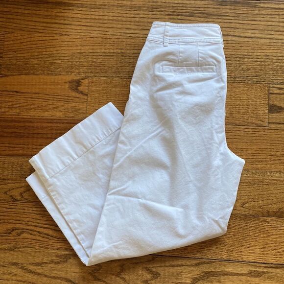Talbots Wide Leg Crop Chino White Pants Women’s Size 2 - Picture 12 of 16